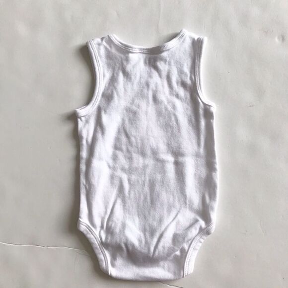 H&M tan/white 3pc tank diaper shirts EUC 2-4 months - Picture 6 of 9